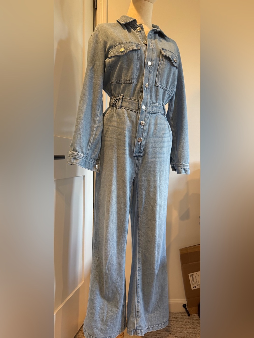 LOFT Light Blue Denim Women's Jumpsuit Overalls